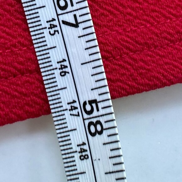 Crave Fame | Red Jumpsuit | Medium | Ruffle Plunge Neckline | Wide Leg - Picture 11 of 16